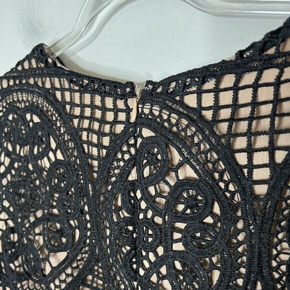 JOA Los Angeles Dress Womens Medium Lace Overlay Short Sleeve Wedding Guest Boho - Picture 6 of 11